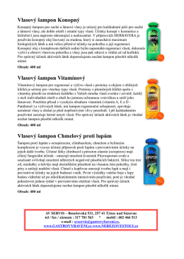 Vlasová kosmetika - Gastrovybaveni.cz