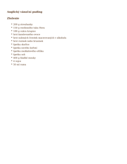 Anglick&yacute; v&aacute;nočn&iacute; puding Zloženie