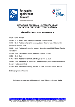 Konference předběžný program