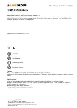 Informace o v&yacute;robku  - LAPP KABEL sro