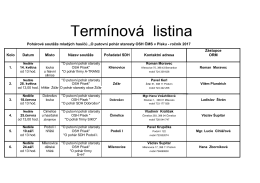 Term&iacute;nov&aacute; listina