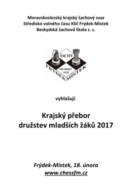 Propozice - Beskydská šachová škola