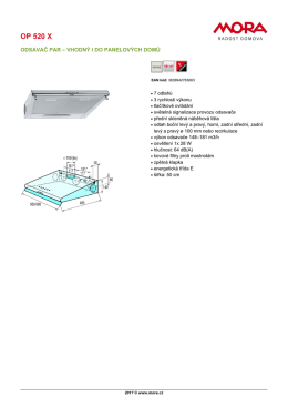 Produktový list OP 520 X