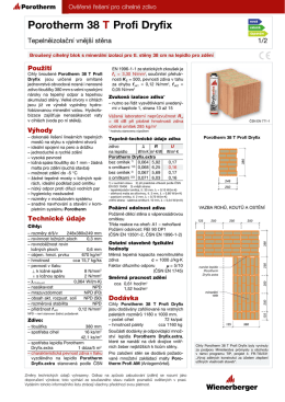 Porotherm 38 T Profi Dryfix