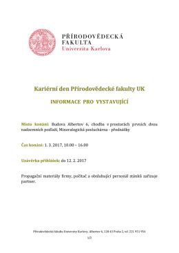 ZDE - Přírodovědecká fakulta UK