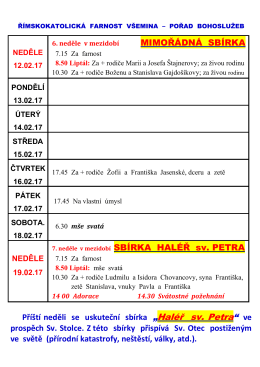 6. neděle v mezidobí 2017