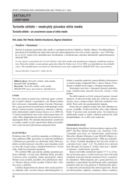 Turicella otitidis - neobvyklý původce otitis media. (PDF