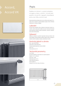 Hygienick&eacute; radi&aacute;tory Accord