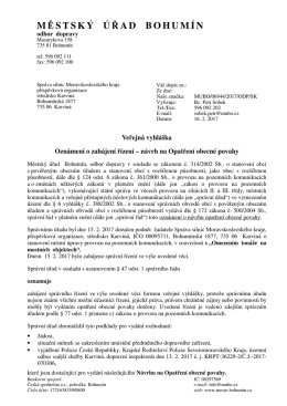 vyhláška - Obec Dolní Lutyně