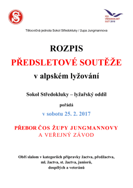 rozpis předsletové soutěže