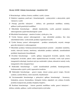 Základy biotechnologie