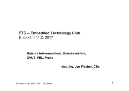 ETC – Embedded Technology Club 9. setkání 14.2