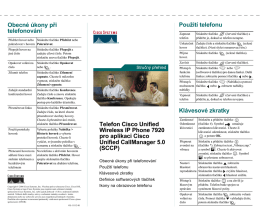 Strucn&yacute; prehled k telefonu Cisco UnifiedWireless IP Phone 7920 pro
