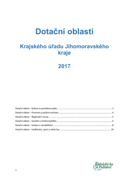 Dotační oblasti
