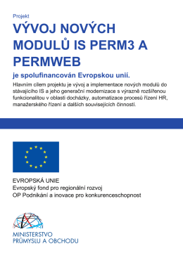 V&Yacute;VOJ NOV&Yacute;CH MODULŮ IS PERM3 A PERMWEB