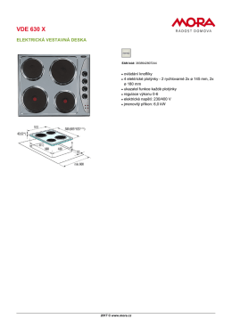 Produktový list VDE 630 X