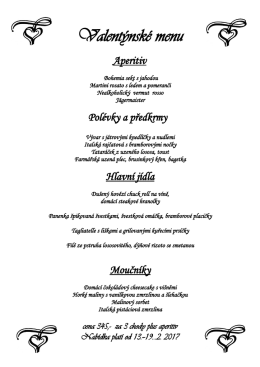 Menu zde Valentyn-2017