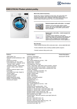 Technick&eacute; specifikace