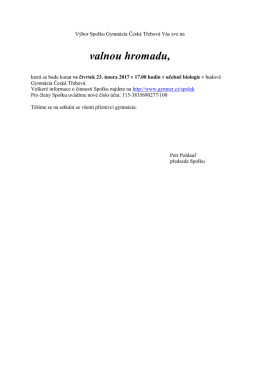 valnou hromadu - Gymnázium Česká Třebová