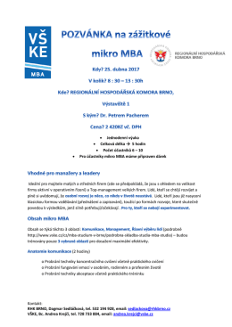 Pozvánka na Mikro MBA