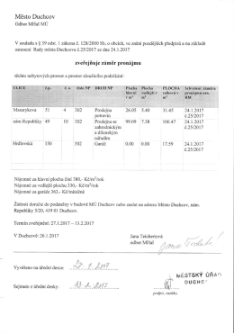 MHaI - Z&aacute;měr pron&aacute;jmu nebytov&yacute;ch prostor