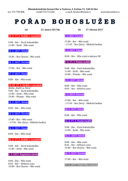 St&aacute;hnout  - Ř&iacute;mskokatolick&aacute; farnost Bor