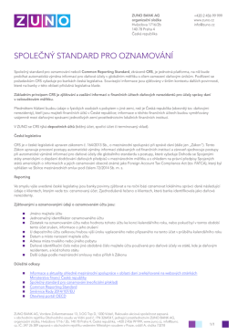 společn&yacute; standard pro oznamov&aacute;n&iacute;
