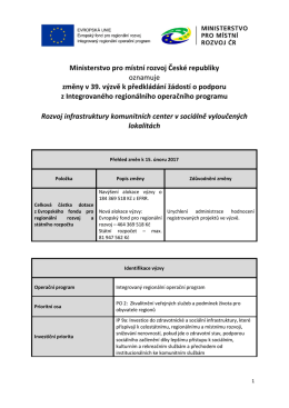 Text výzvy č. 39 k 15.2.2017
