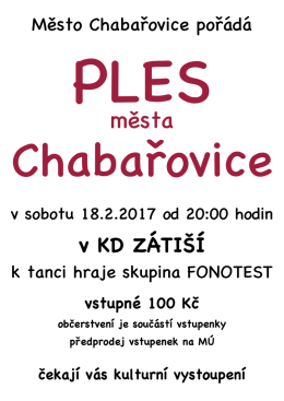 v KD Z&Aacute;TI&Scaron;&Iacute; - Město Chabařovice