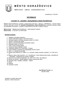 m ě stohora ž ď ovice - Městský úřad Horažďovice