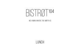 Lunch - bistrot