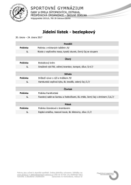 SPORTOVN&Iacute; GYMN&Aacute;ZIUM J&iacute;deln&iacute; l&iacute;stek