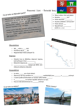 Pracovn&iacute; list &ndash; &Uacute;steck&yacute; kraj Hospod&aacute;řstv&iacute;