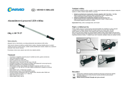 Akumulátorová pracovní LED svítilna Obj. č. 85 75 27
