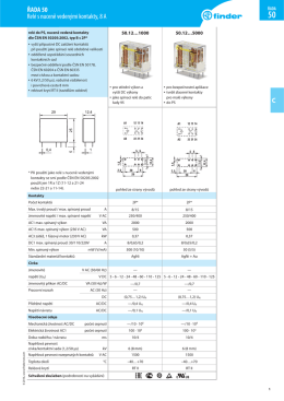 C ŘADA 50 Relé s nuceně vedenými kontakty, 8 A