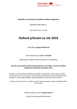 Pozv&aacute;nka - ANNO JMK