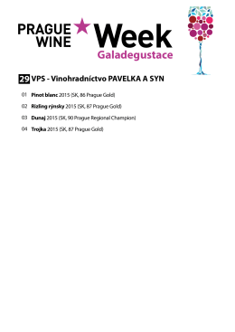 29 VPS - Vinohradníctvo PAVELKA A SYN