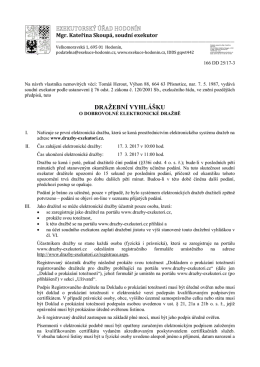 Dražebn&iacute; vyhl&aacute;&scaron;ka.