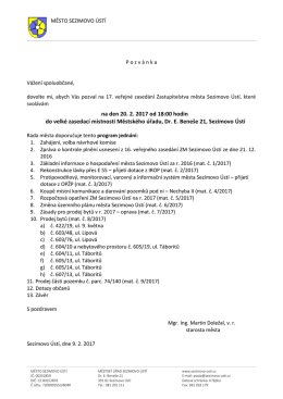 otevřít dokument - Město Sezimovo Ústí