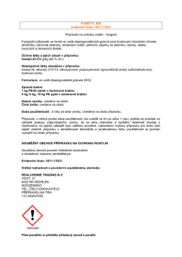 FOSETYL 800 evidenčn&iacute; č&iacute;slo: 3511-11D/3 Př&iacute;pravek na