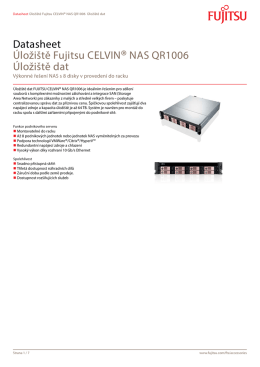 Datasheet &Uacute;loži&scaron;tě Fujitsu CELVIN&reg; NAS QR1006 &Uacute;loži&scaron;tě dat