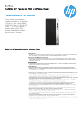 Počítač HP ProDesk 400 G4 Microtower