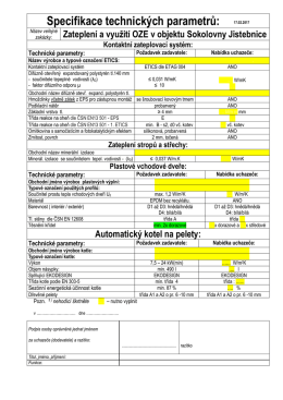 Příloha č. 1 k Dodatečným informacím č. 1