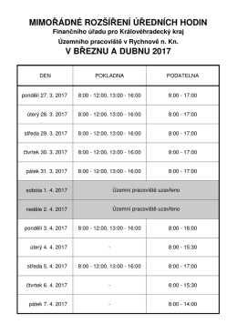 provozni doba UP 2017-03 RK