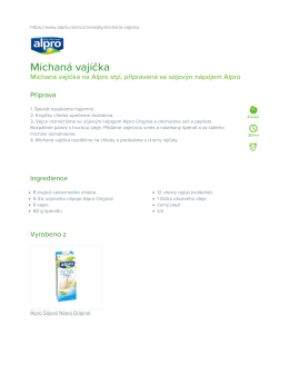Alpro - M&iacute;chan&aacute; vaj&iacute;čka