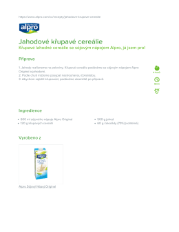 Alpro - Jahodové křupavé cereálie