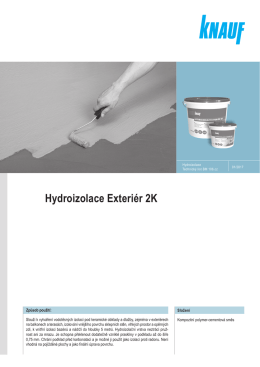 Hydroizolace Exteri&eacute;r 2K