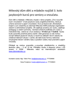 Informace o jazykov&yacute;ch kurzech
