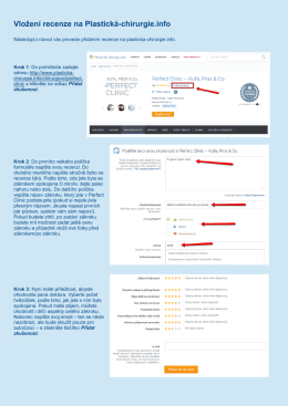 Vložení recenze na Plastická-chirurgie.info