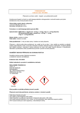 CYMOXADON 500 evidenčn&iacute; č&iacute;slo: 4412-0D/2 Př&iacute;pravek na